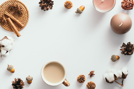Autumn composition. Flat lay, a Holiday Photo by photoguns