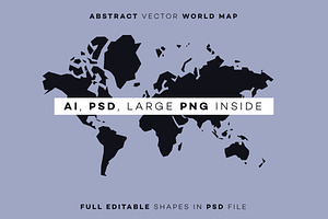 Abstract Vector World Map