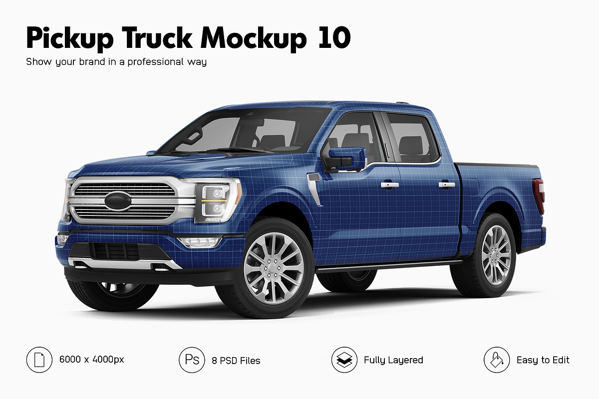 Pickup Truck Mockup 10, a Product Mockup by Mockupix (Photo 1 of 12)