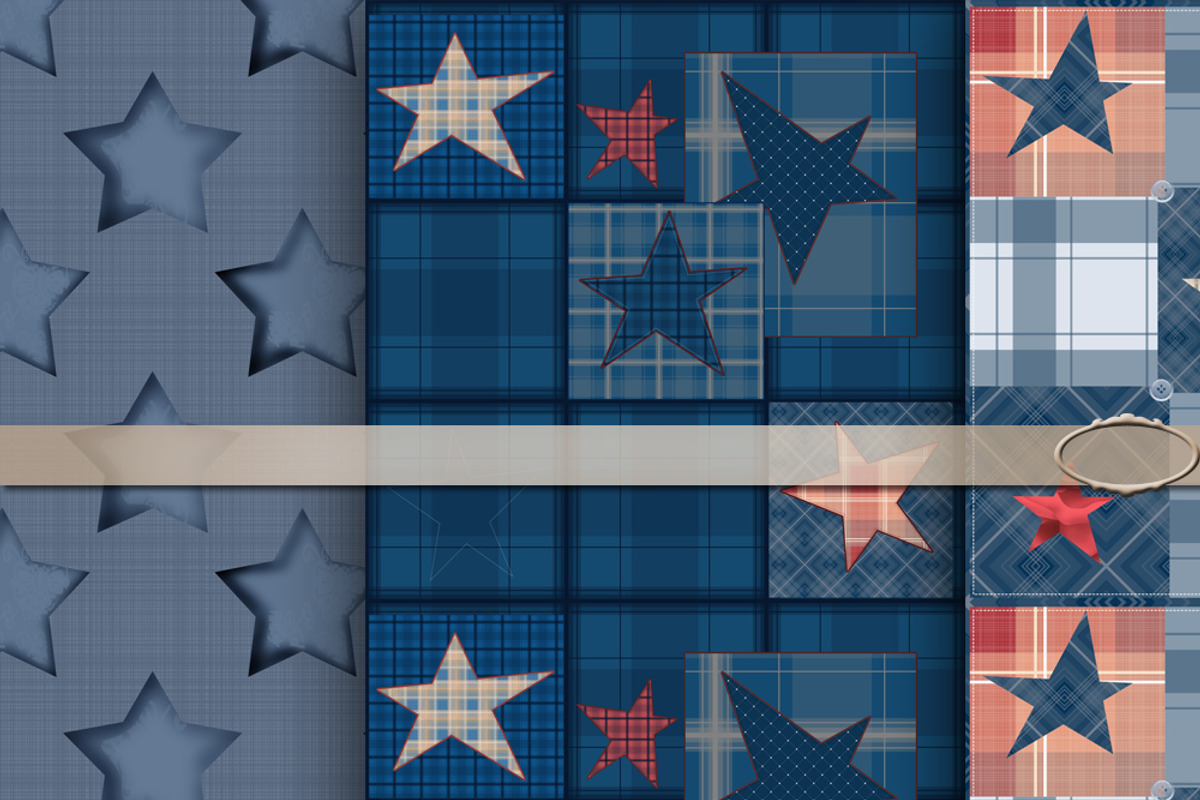 Set of Blue denim Stars. Seamless., a Pattern Graphic by Futurel ...