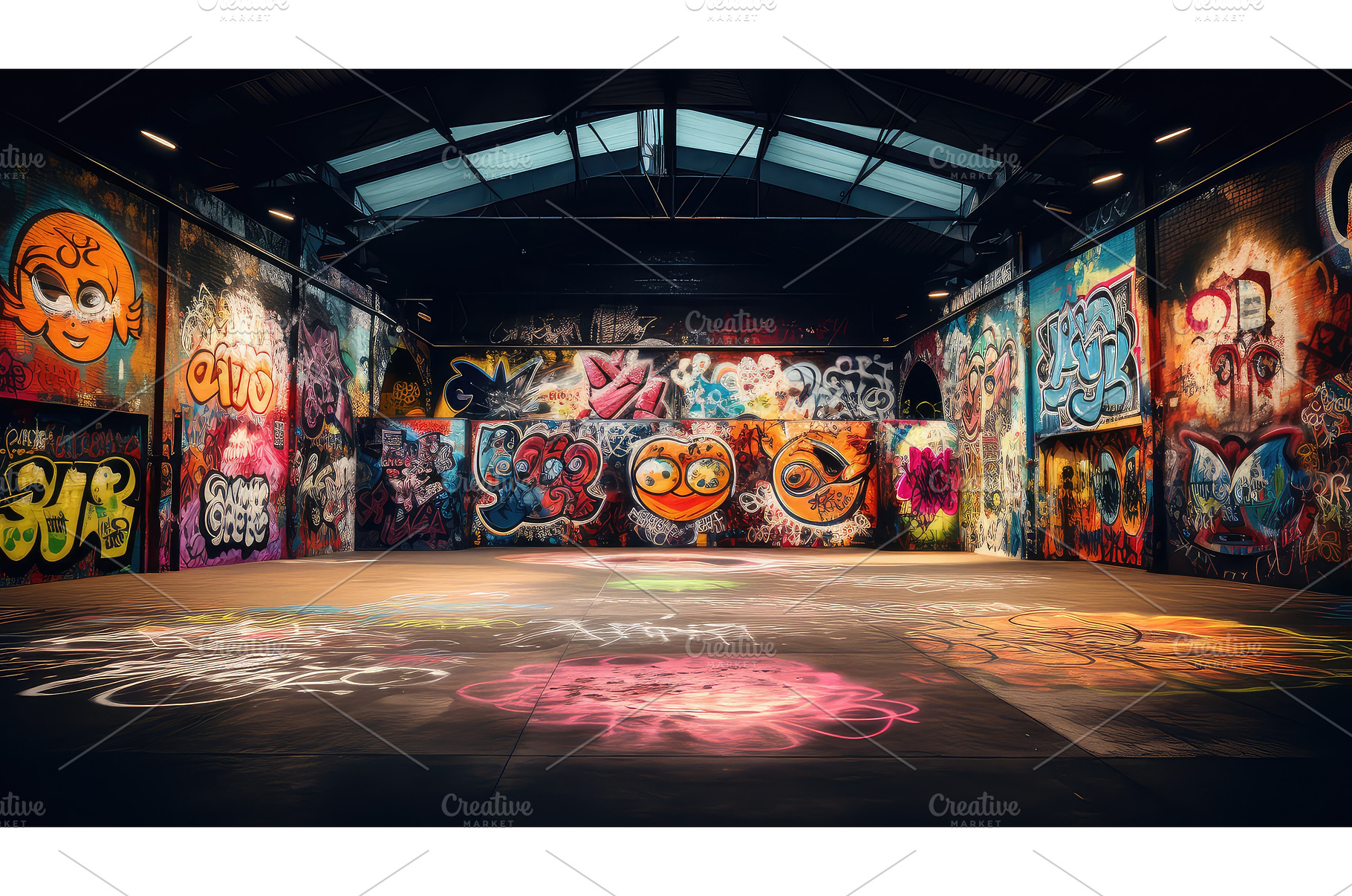 design concrete studio background ai, an Architecture Photo by pikepicture