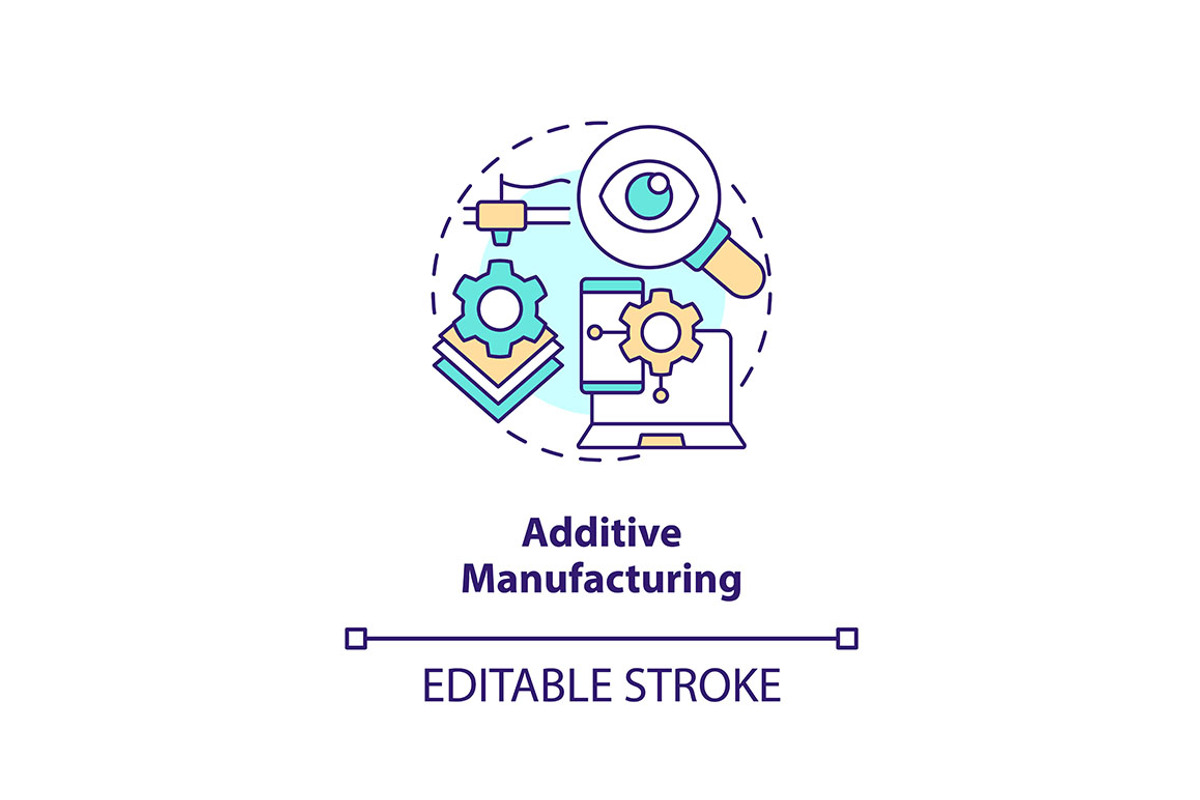 Additive manufacturing concept icon, an Icon by IMG Visuals