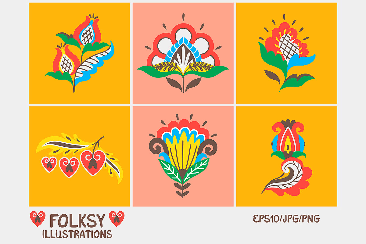 FOLKSY | graphics set, an Illustration by Nastya Tkachova (Photo 3 of 8)