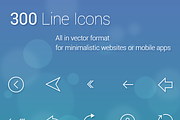 300 Line Icons, an Outline Icon by Vương Thành Chung (Thumbnail 1 of 2)