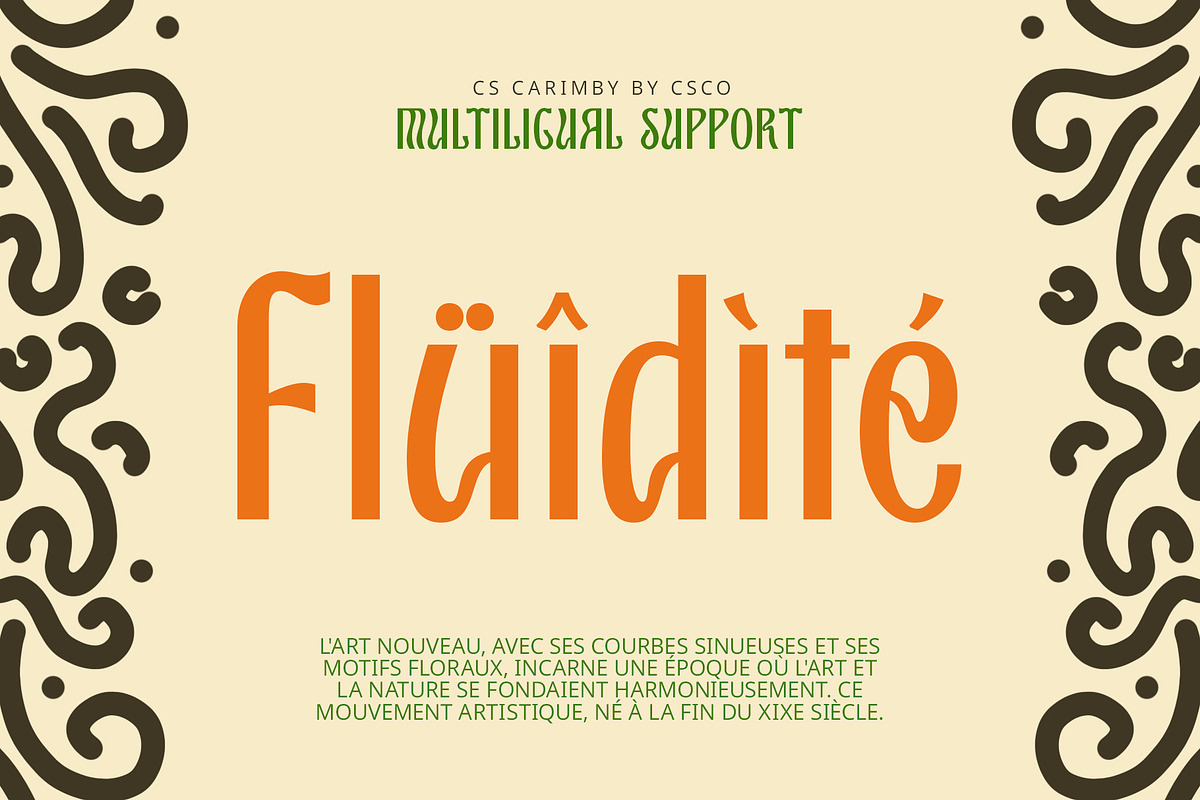 CS Carimby – Art Nouveau Font, a Sans Serif Font by Craft Supply Co. (Photo 4 of 8)