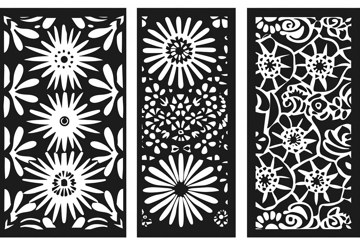 Elegant Floral Laser Cut Panel Bundl, a Graphic by BIPLOB EXPERT (Photo 9 of 10)