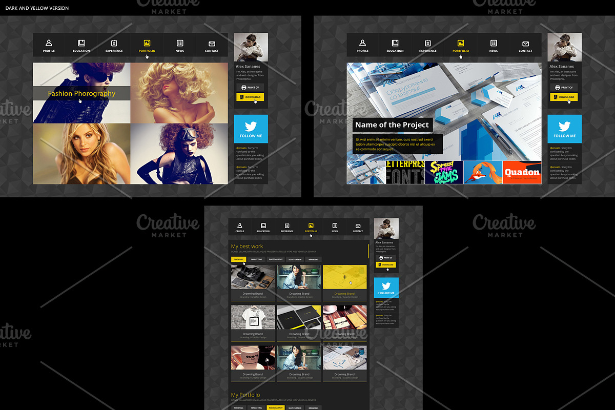 Mustache -Professional vCard Resume, a Websites & App Template by MustacheThemes (Photo 5 of 6)