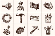 Vintage Tools Illustration Set, an Object Illustration by Prosymbols (Thumbnail 7 of 8)