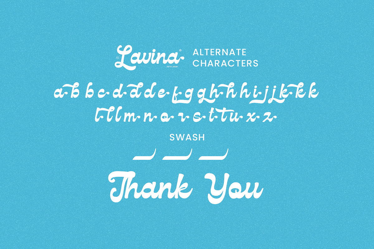 HC Lavina - Retro Script, a Handwritten Font by Hasbi Creative (Photo 9 of 9)