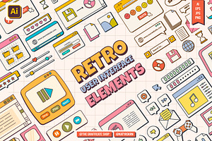 135+ Retro User Interface Elements