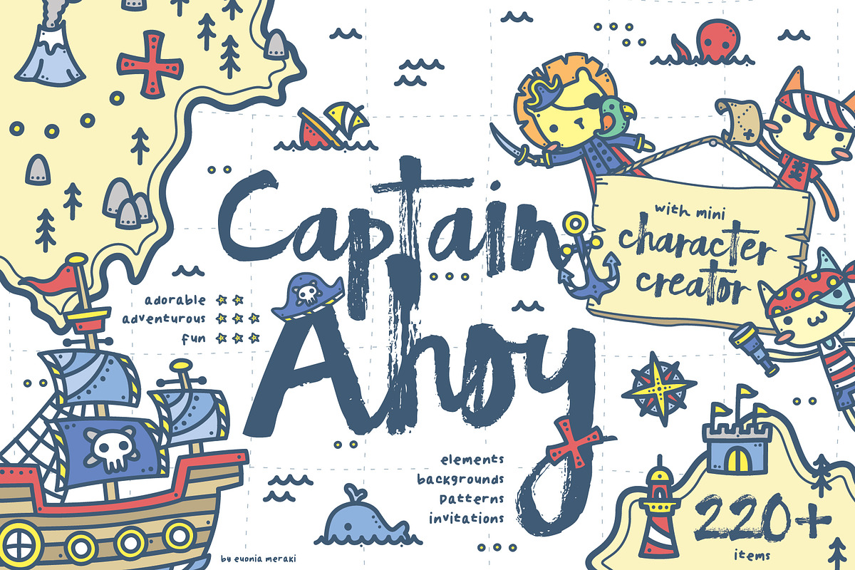 Captain Ahoy - Best Summer Clipart, an Animal Illustration by Euonia Meraki (Photo 1 of 11)