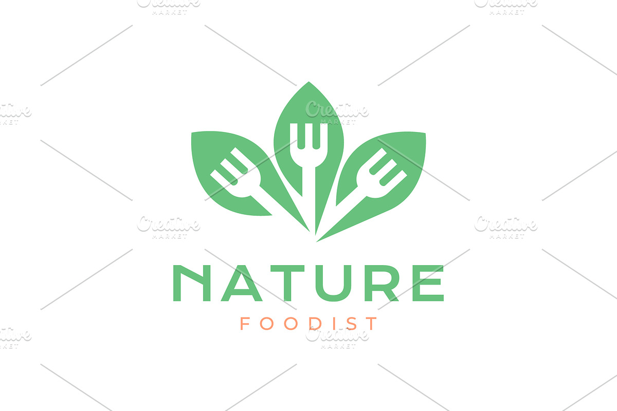 health vegetable food fork logo, a Branding & Logo Template by devastd