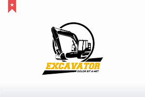 Excavator logo designs, a Branding & Logo Template by Lucky Creative