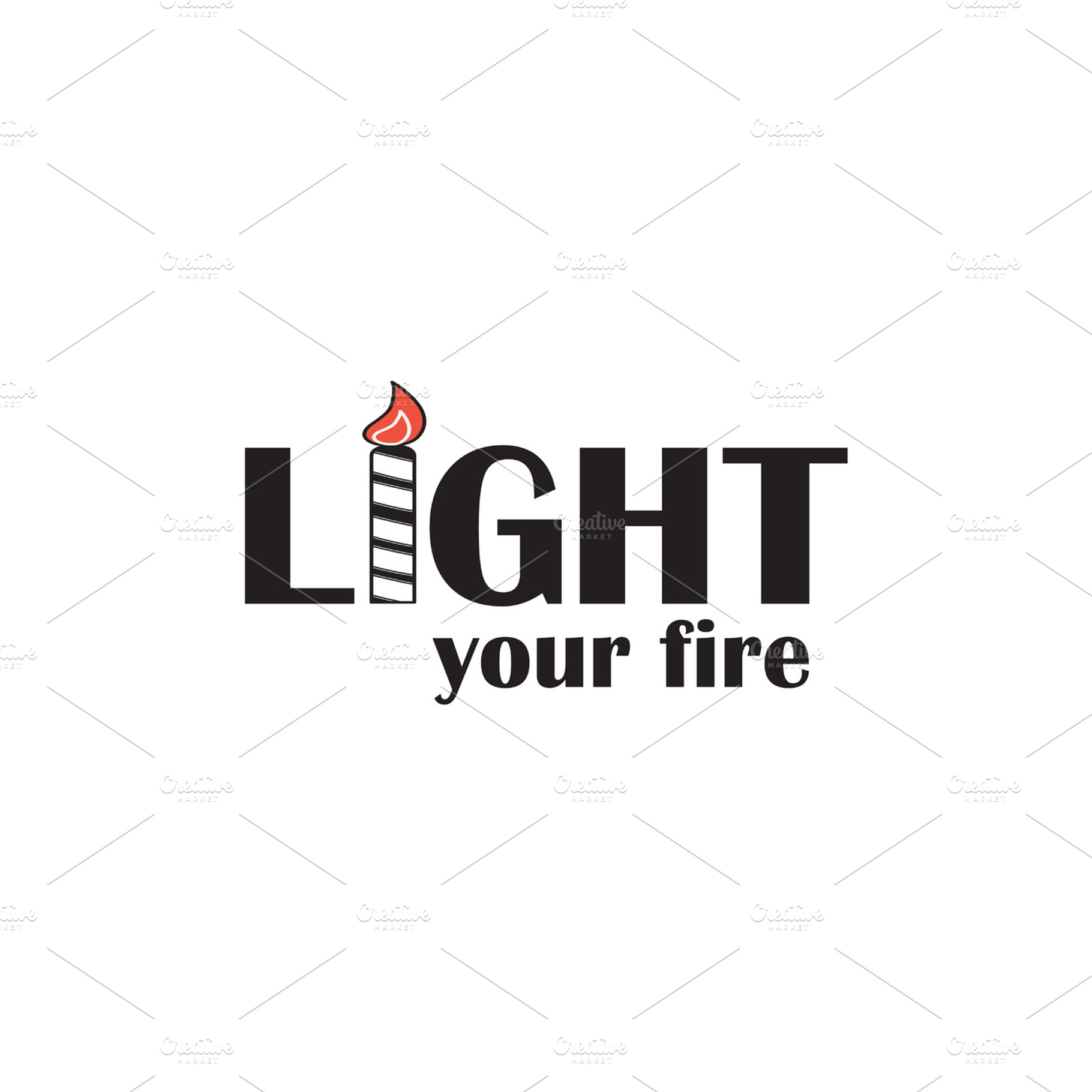 Light your fire quote illustration, an Abstract Photo by BOOCYS