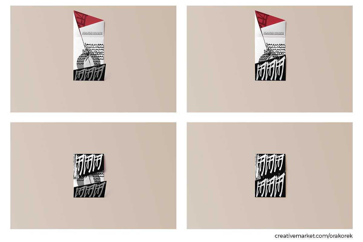 Envelope Folded Brochure Mockup, a Print Template by Orak Orek (Photo 3 of 10)