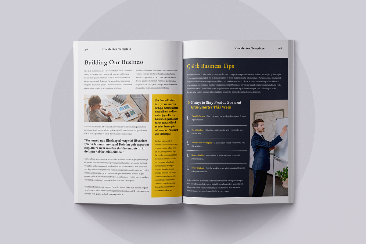 Newsletter Template | Canva preview 4