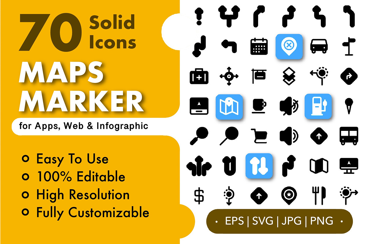 Maps Marker - Premium Icons Pack, a Solid Icon by Adl Studio