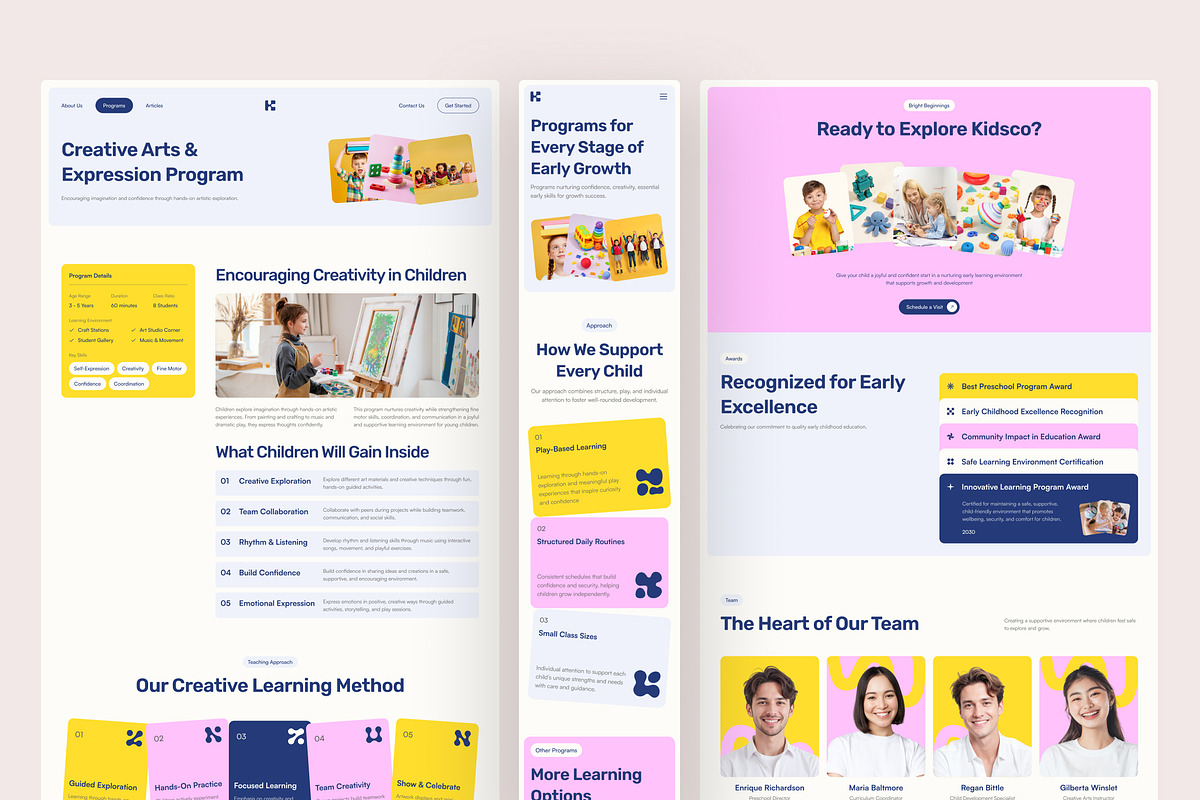 Early Education Website UI Figma, an UI Kit Template by peterdraw (Photo 5 of 7)