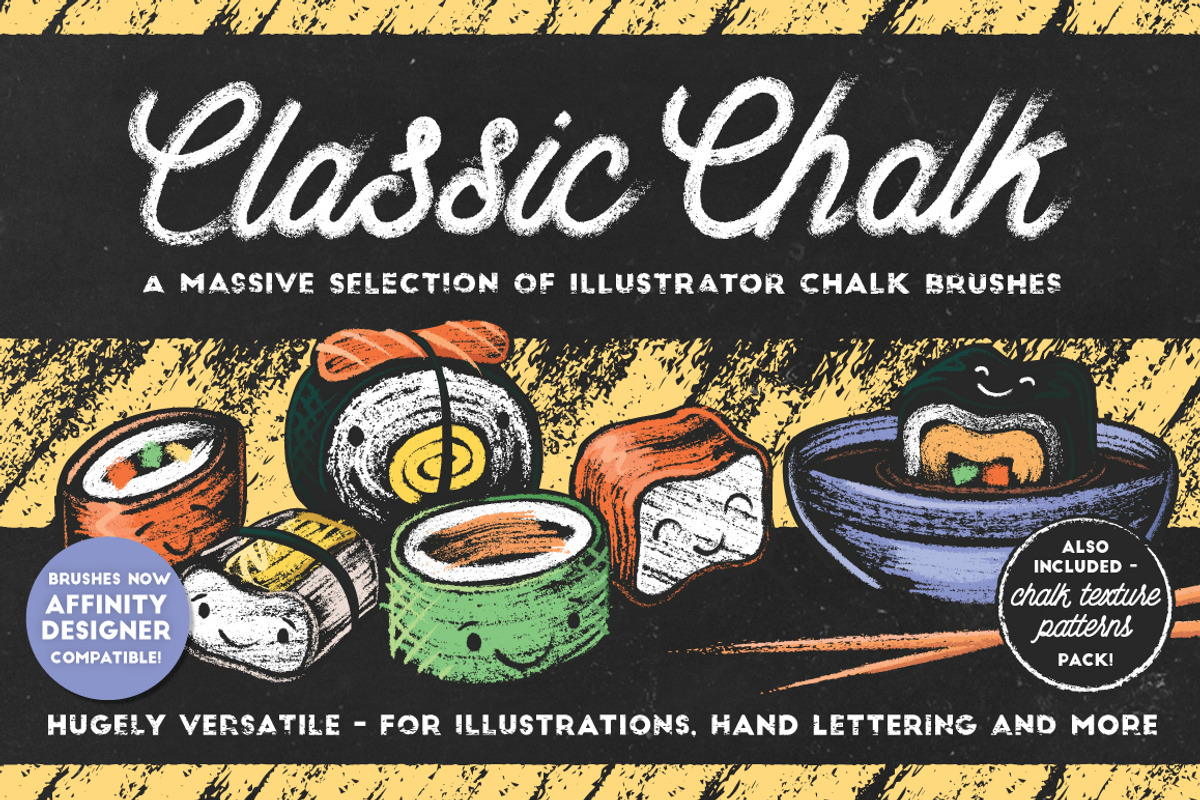 Classic Chalk - Brushes + Patterns, a Brush Add-On by The Artifex Forge (Photo 1 of 6)