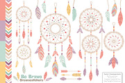 Vintage Vector Dreamcatchers Clipart, an Illustration by Amanda Ilkov (Thumbnail 1 of 4)