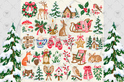 Winter Woodland Clipart, a Decorative Illustration by BigCakeBee (Thumbnail 3 of 4)