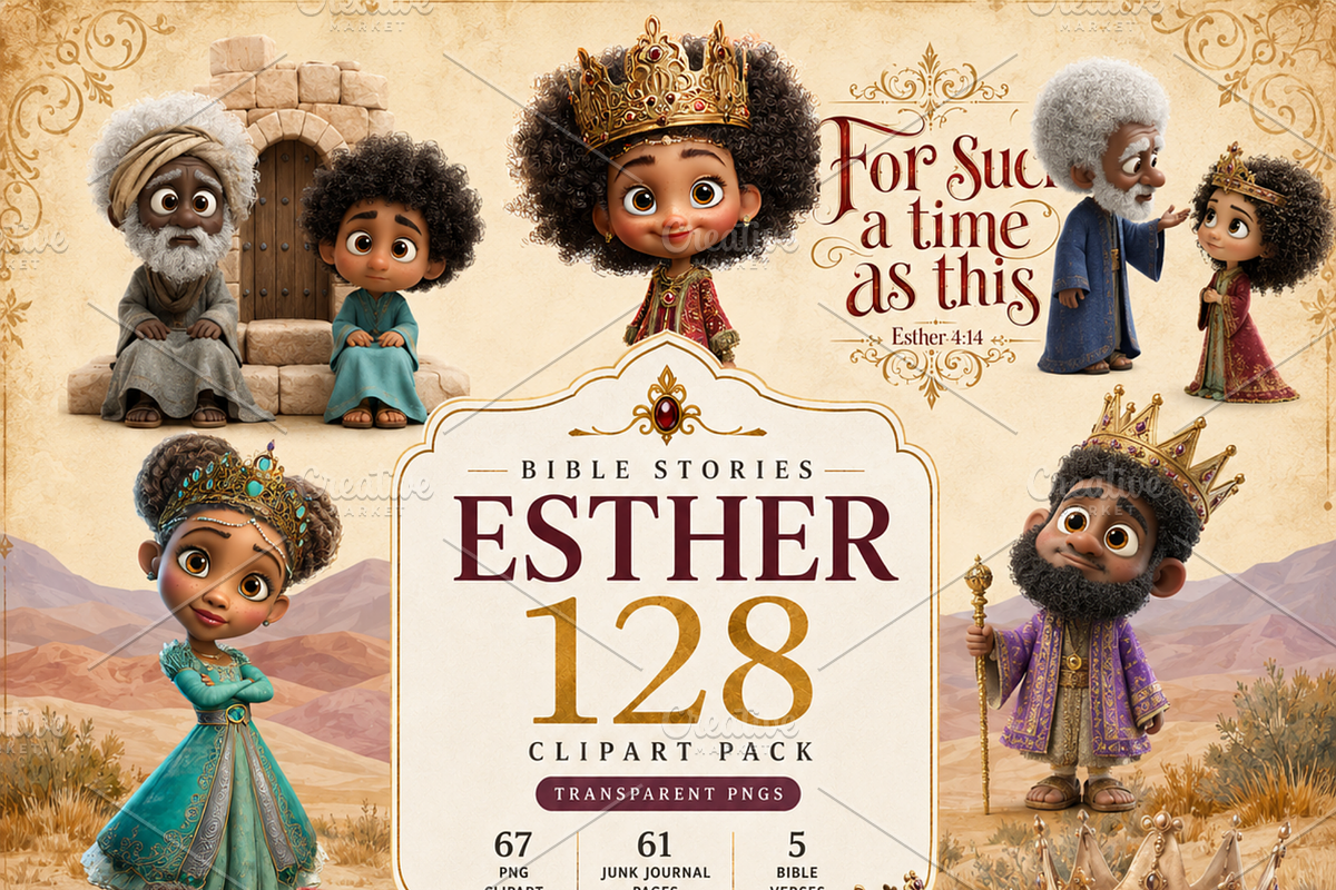 Book of Esther Junk Journal Kit, an Education Illustration by Daring Digies (Photo 1 of 14)