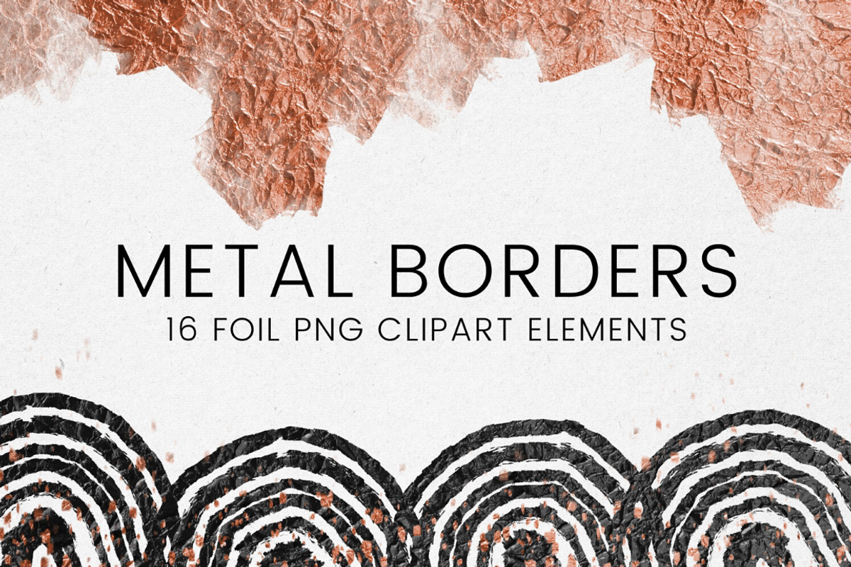Copper Foil Borders Clipart, an Illustration by Pixafied | Creative Market