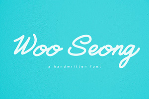 WooSeong - a Script Handwritten Font, a Handwritten Font by BeadyLab