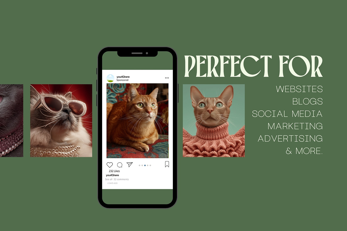 50 Sophisticated Cats Stock Photos, an Animal Illustration by Incomelion (Photo 11 of 13)