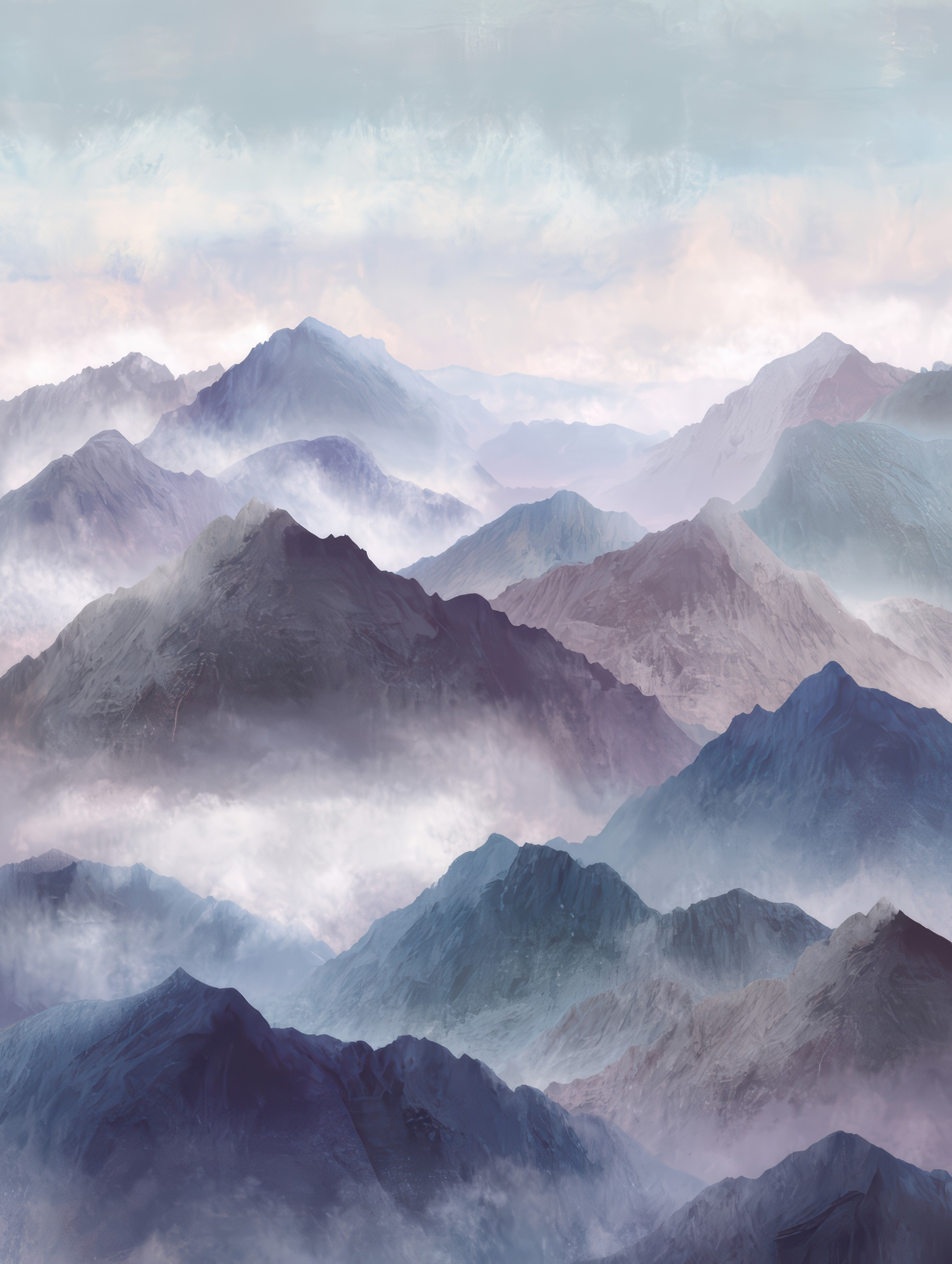 Scottish mountain peaks Wallpaper, a Decorative Illustration by Virgo ...