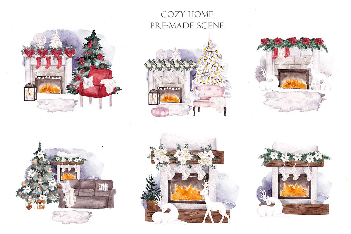 Christmas Creator. Watercolor season, a Decorative Illustration by ma_i_vi (Photo 15 of 21)
