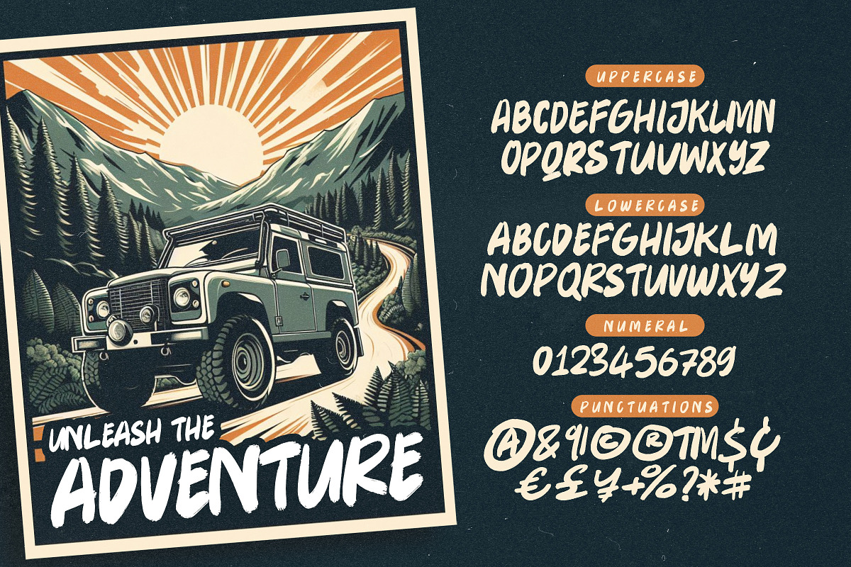 West River - Bold Brush Font, a Handwritten Font by Surplus Type Co (Photo 2 of 5)