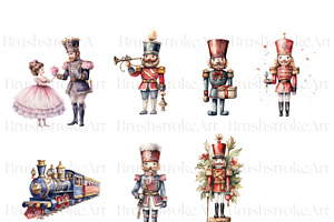 Watercolor Nutcracker Clipart Pack