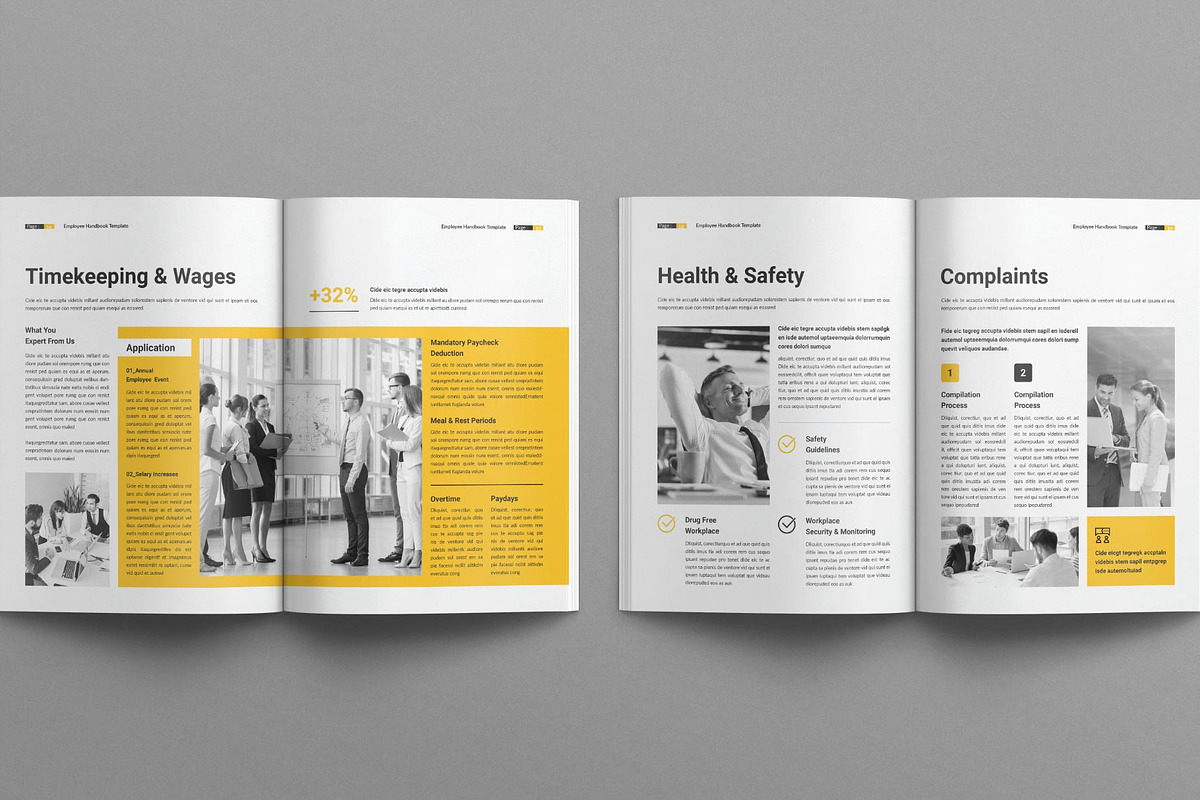 Employee Handbook Template, a Brochure Template by E-Type (Photo 7 of 9)