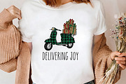 Delivering Joy Scooter PNG Art, a Seasonal Illustration by CrexoraLab (Thumbnail 3 of 4)