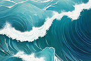 Ocean Waves, a Decorative Illustration by h.utomo (Thumbnail 23 of 31)