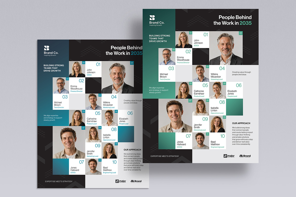 Meet The Team Org Chart Poster, a Poster Template by BrandPacks (Photo 4 of 5)