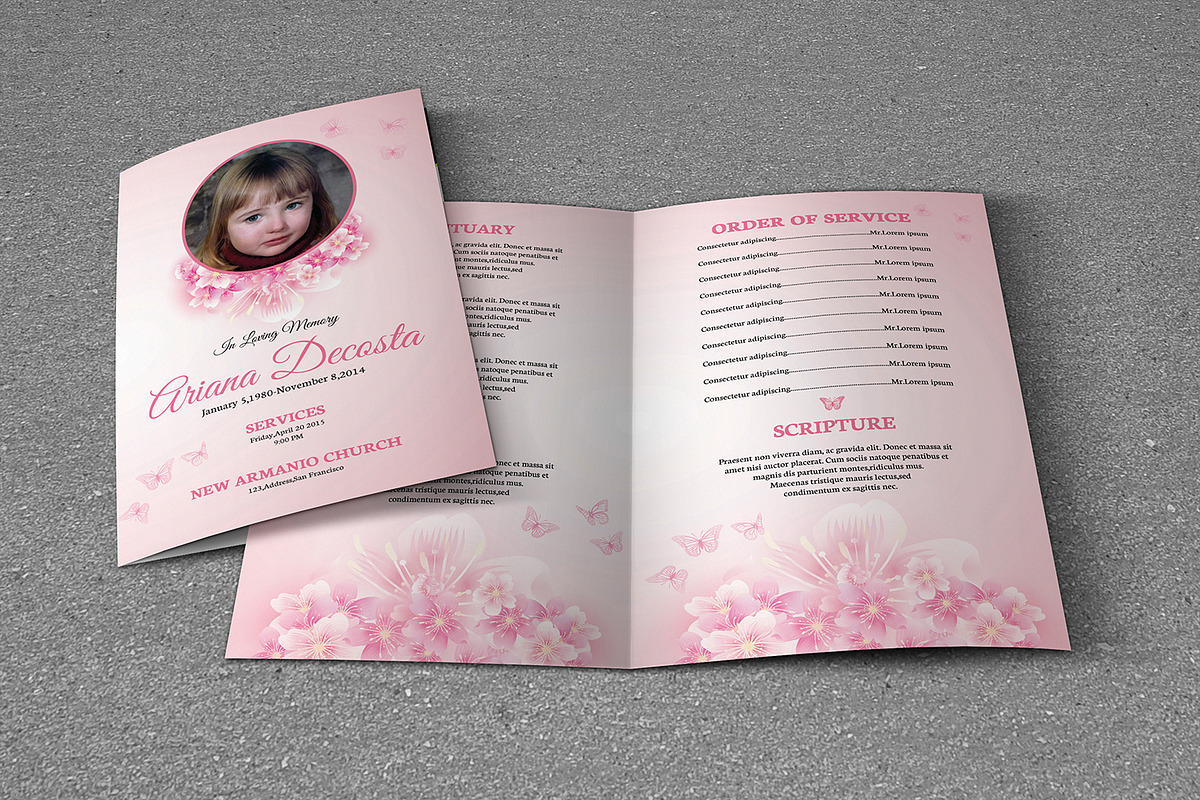 Child Funeral Program Template-V238 preview 3