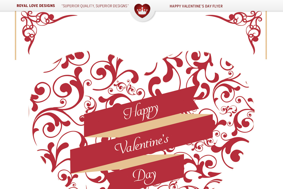 Happy Valentine's Day Flyer Template, a Flyer Template by Royallove (Photo 2 of 4)