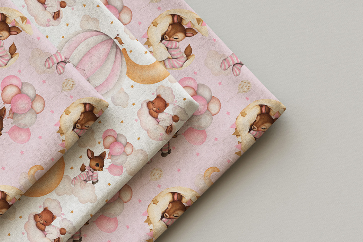 Watercolor Cute Set In The Sky, an Animal Illustration by ViktoriyaD (Photo 7 of 12)