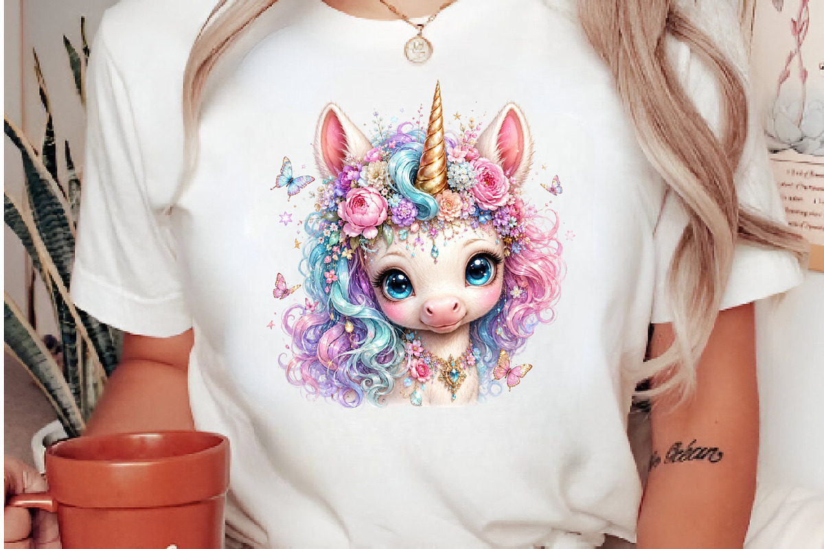 Magical Unicorn Portrait Sublimation, a Seasonal Illustration by CreationArt (Photo 2 of 3)