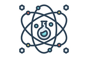 Science molecular color icon, a Duotone Icon by Creative priyanka
