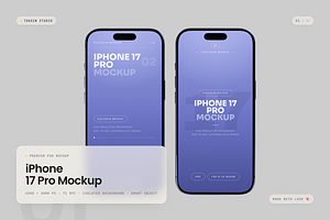 iPhone 17 Pro Mockup, an iPhone Mockup by Toasin Studio