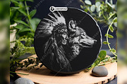 Native Indian Headdress Wolf Dog, a Background Graphic by LaseredNinja (Thumbnail 2 of 7)