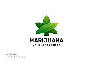 Marijuana Gradient Colorful Logo, a Branding & Logo Template by yuanesei