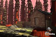 Pacific NW Forest: Toon Low Poly, an Environmental 3D Model by Pixel Landing (Thumbnail 3 of 13)