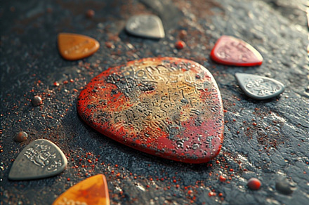 Guitar pick stock image, a Photo by ComfortQ