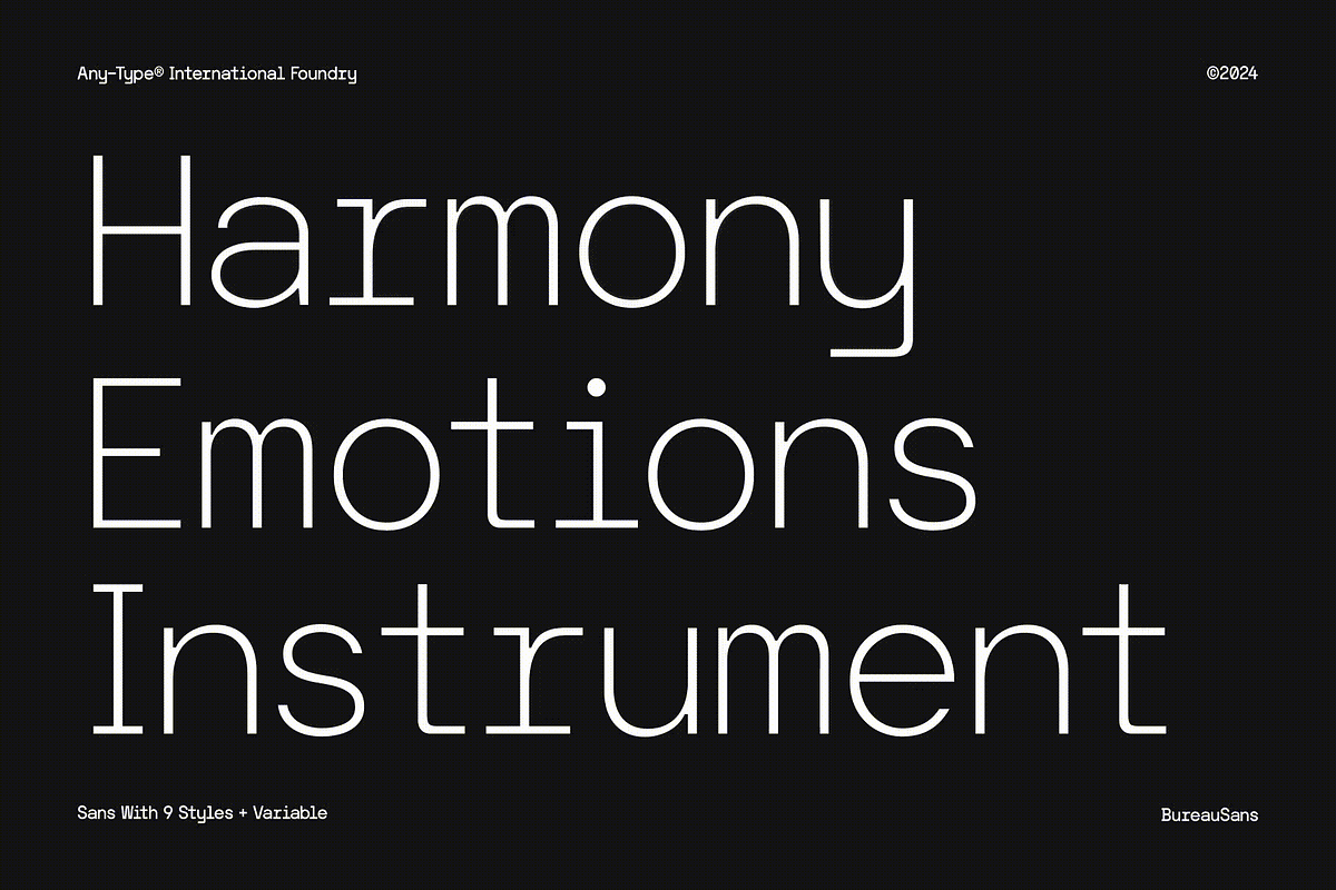 AT Bureau Sans (9 Style + Variable), a Sans Serif Font by Any-Type® Foundry (Photo 11 of 14)
