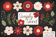 Christmas Flowers Clipart, an Illustration by Amanda Ilkov (Thumbnail 2 of 4)
