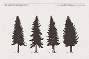 Pine and Fir Tree Silhouettes, an Object Illustration by TheMountBirdStudio (Thumbnail 5 of 6)